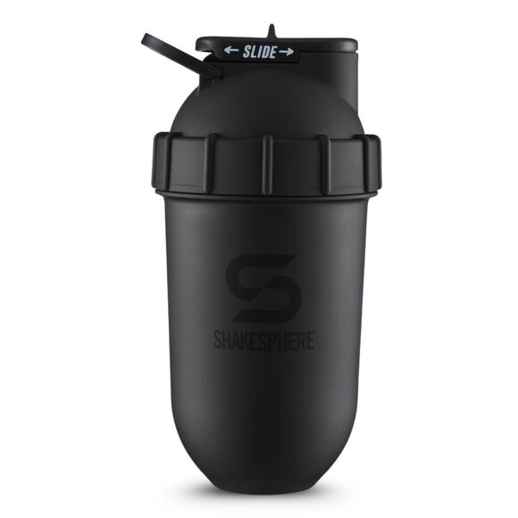 NWT SHAKESPHERE Leak-Proof Protein Shaker Bottle Matte Black  24oz - Picture 1 of 7